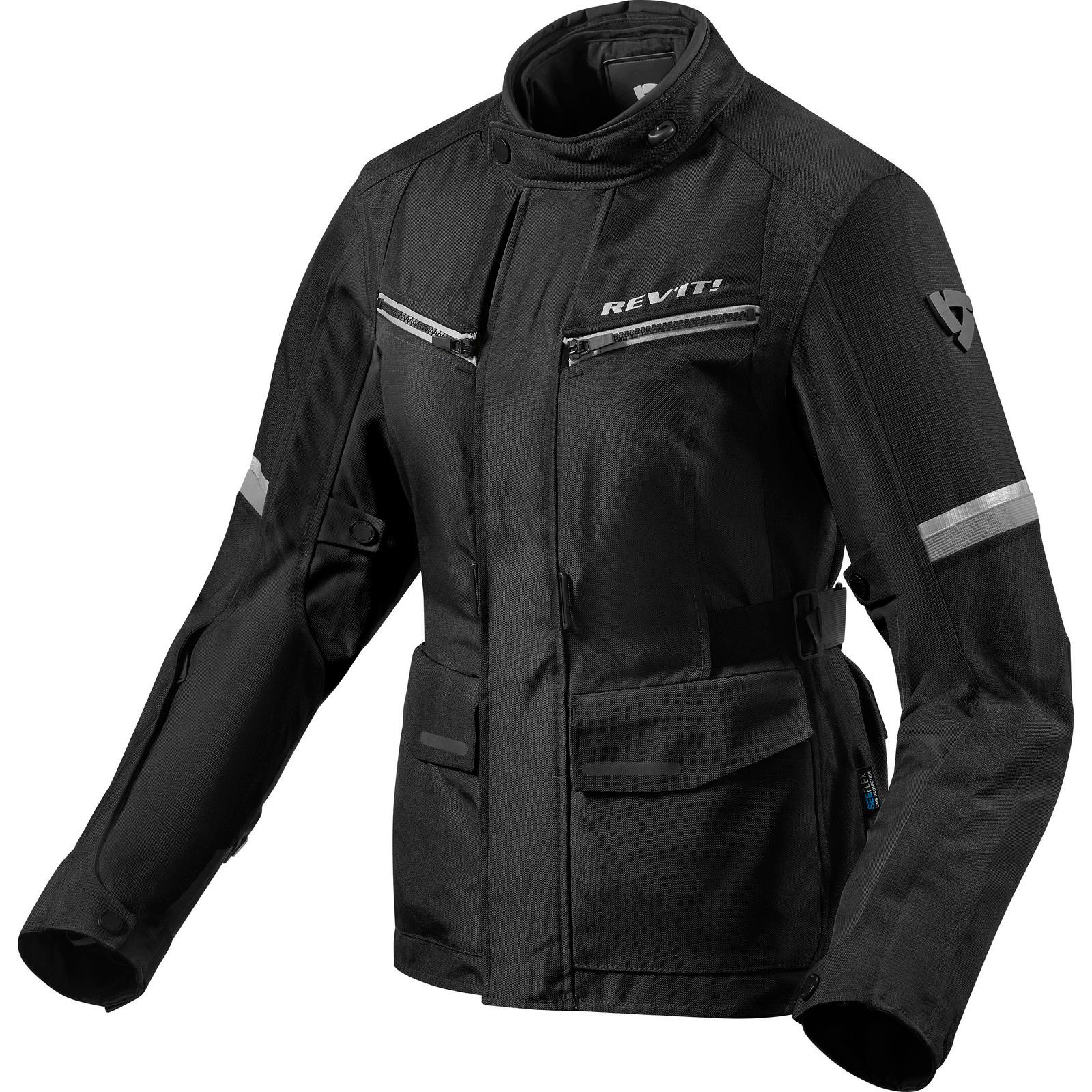 FJT263 - 1170-L38 - Rev It Outback 3 Ladies Motorcycle Jacket 38 Black Silver (UK 10)