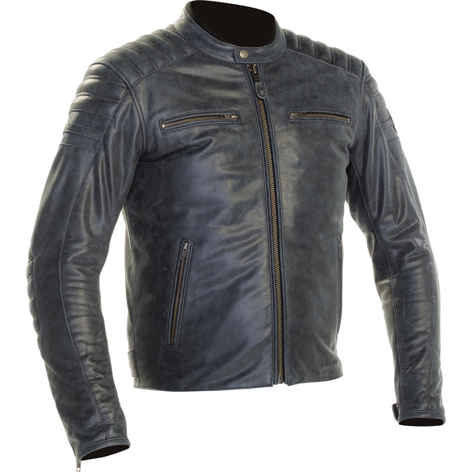 1DAII200-54 - Richa Daytona 2 Leather Motorcycle Jacket 44 Grey Brown