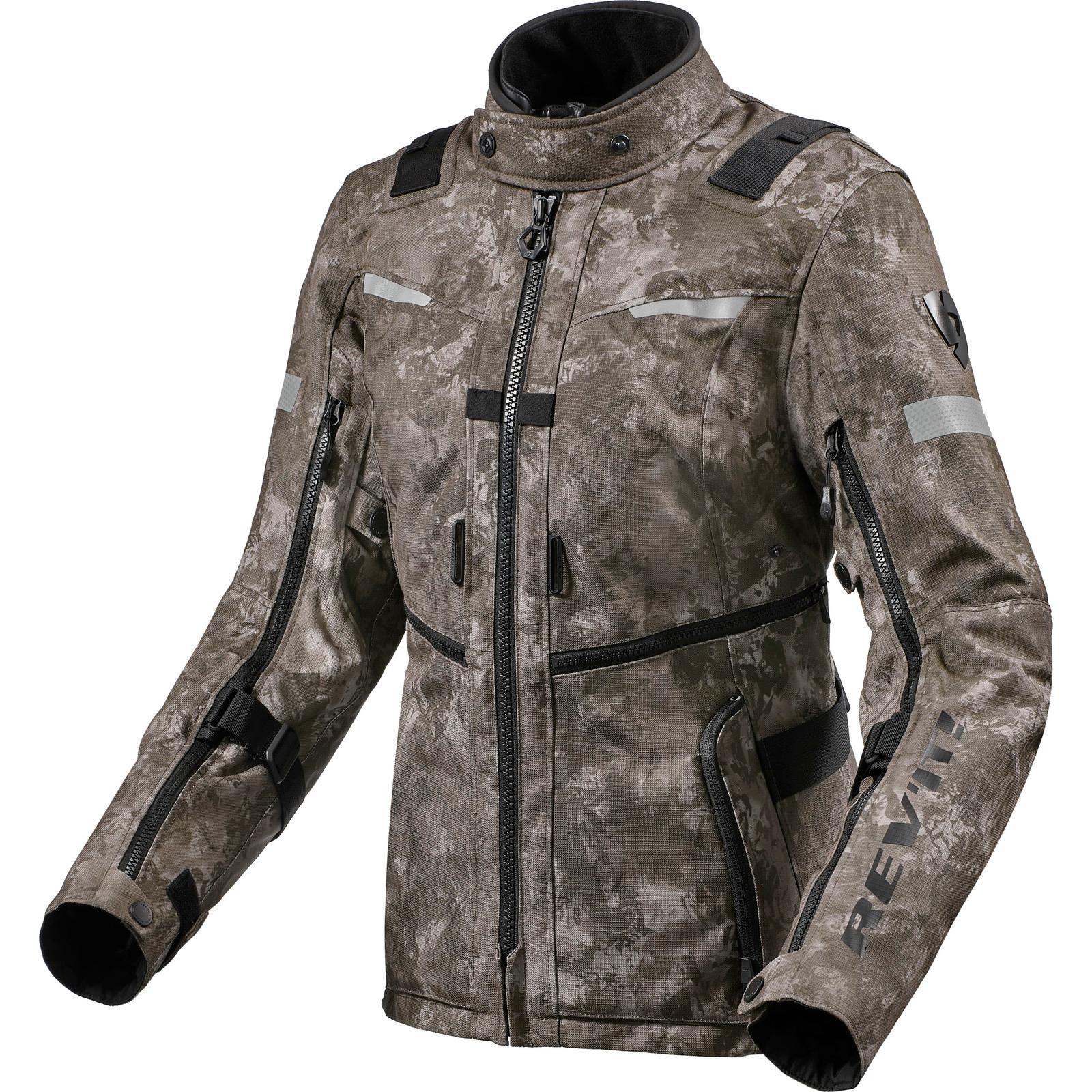 FJT296 - 4570-L46 - Rev It Sand 4 H2O Ladies Motorcycle Jacket 46 Camo Brown (UK 18)
