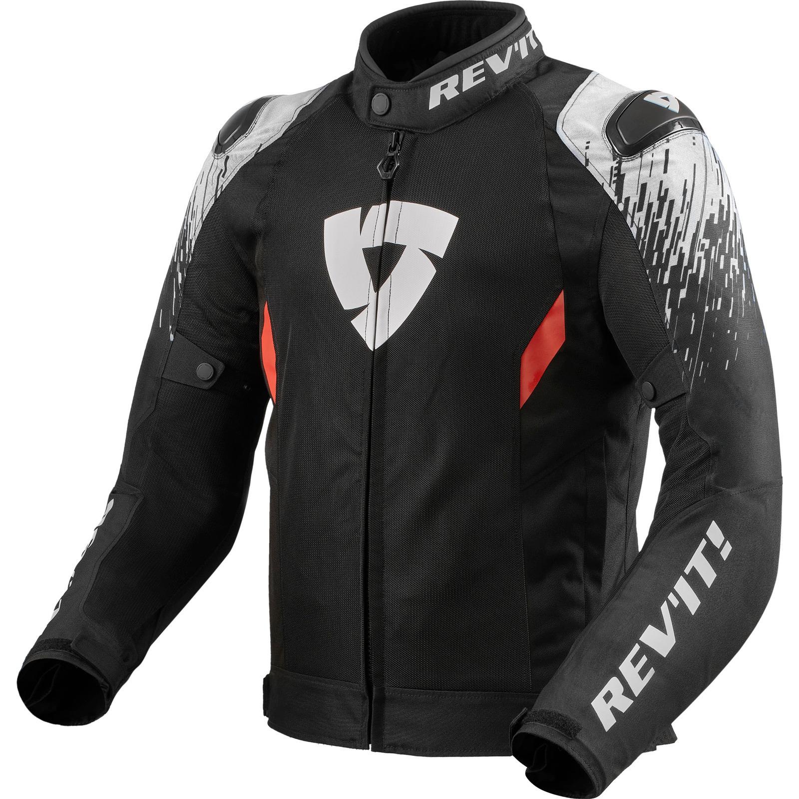 FJT295 - 1600-XL - Rev It Quantum 2 Air Motorcycle Jacket XL Black White