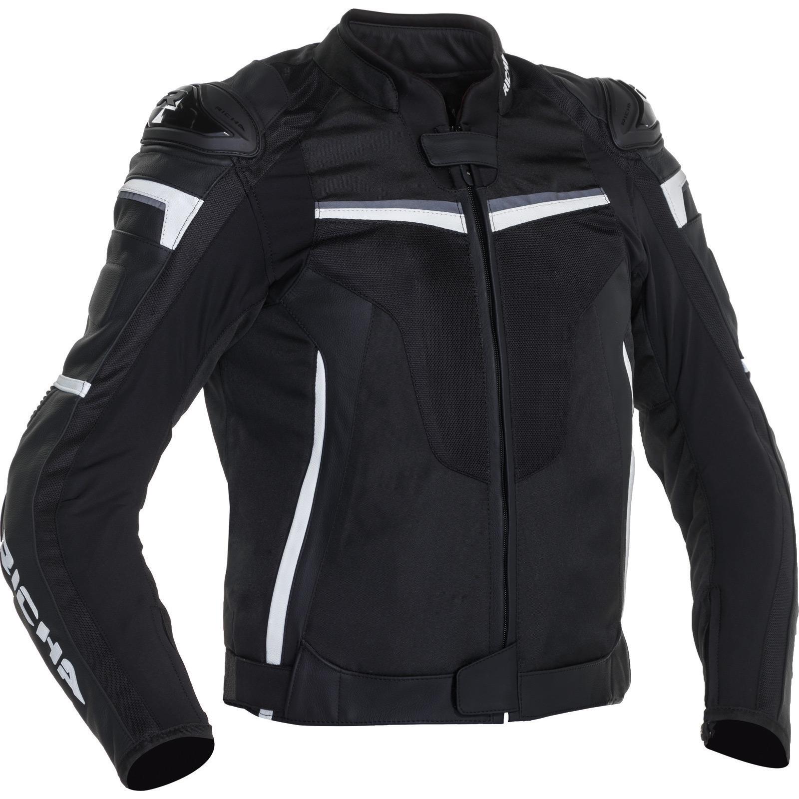 2TT400-M - Richa Terminator Motorcycle Jacket M Black White