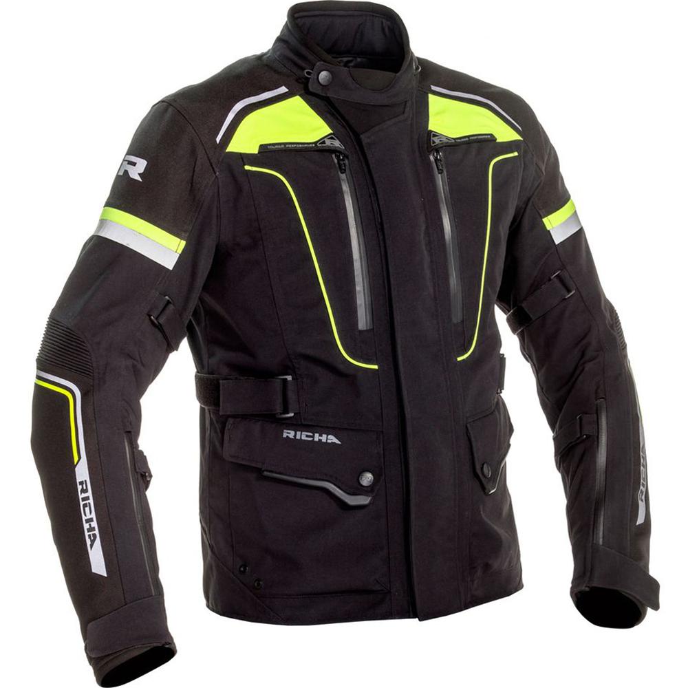 2INFIIP650-3XL - Richa Infinity 2 Pro Motorcycle Jacket 3XL Black Fluo Yellow