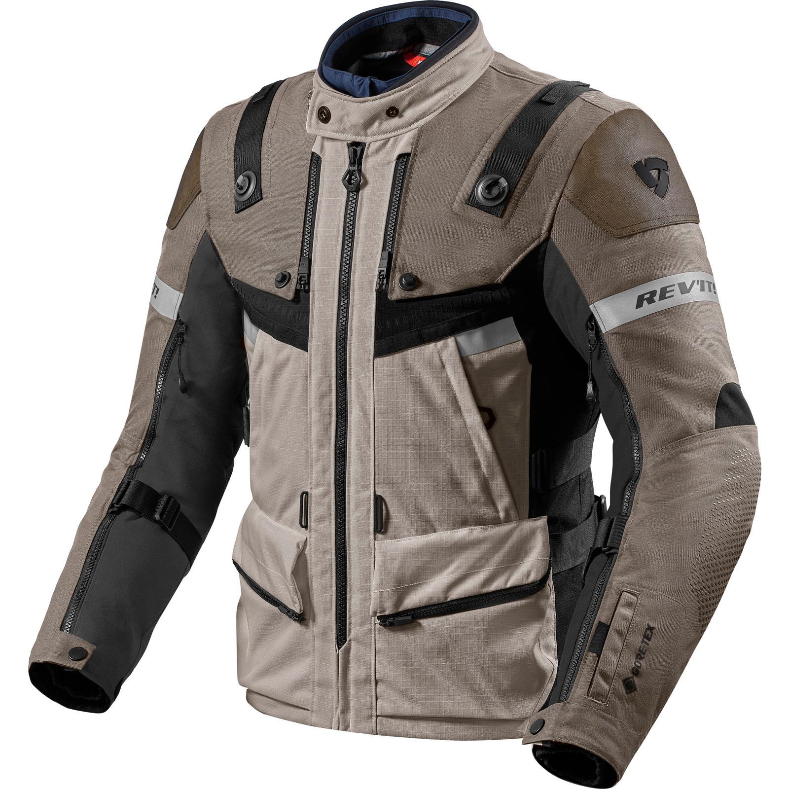 FJT305 - 5220-XL - Rev It Defender 3 GTX Motorcycle Jacket XL Sand Black