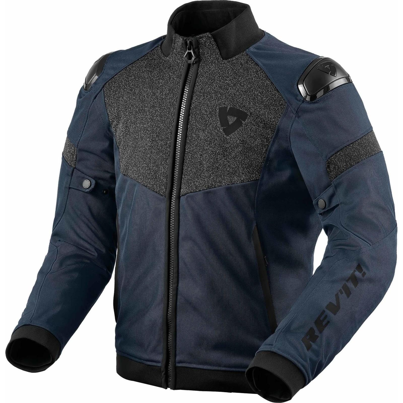 FJT319 - 1430-3XL - Rev It Action H2O Motorcycle Jacket 3XL Black Dark Blue