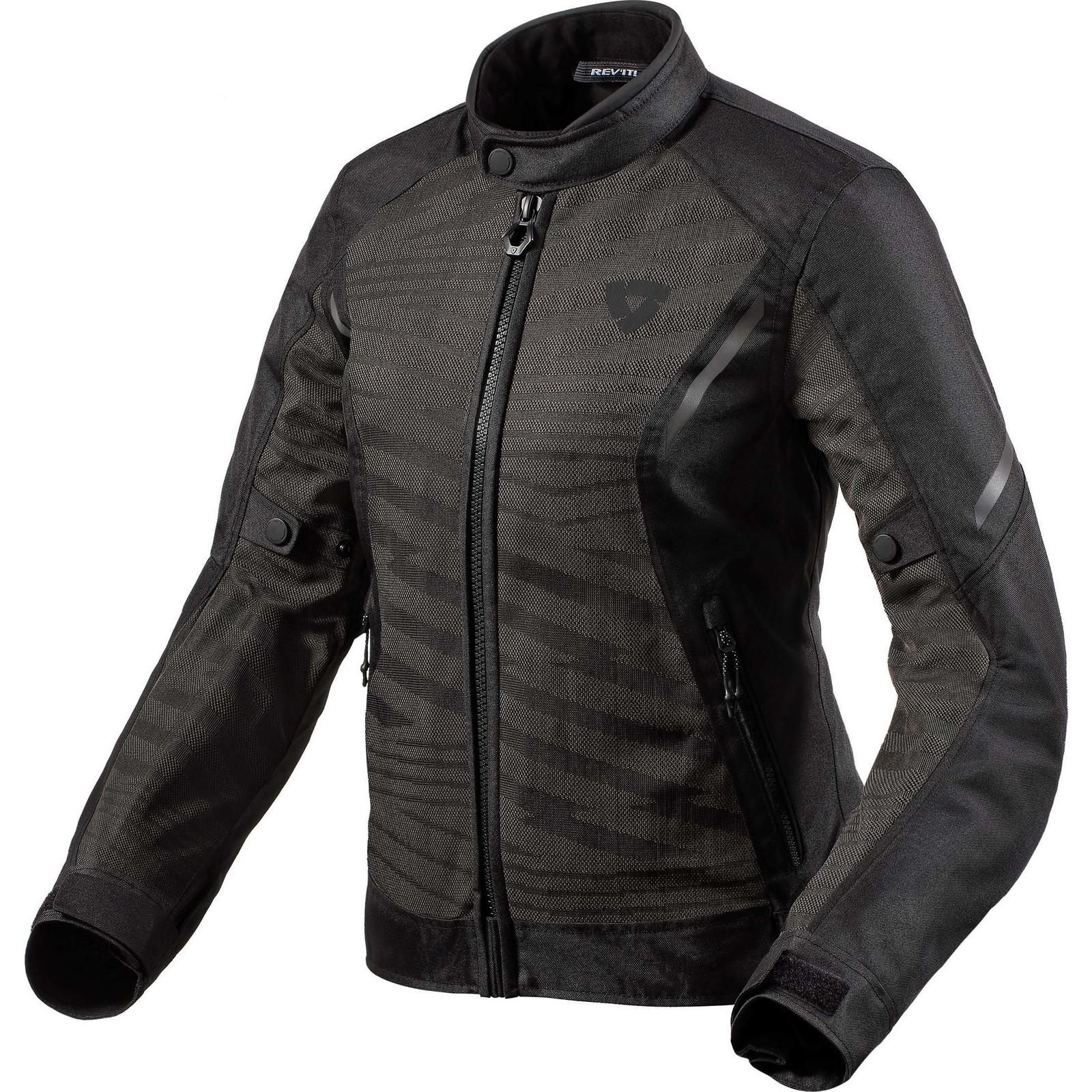 FJT311 - 1050-L40 - Rev It Torque 2 H2O Ladies Motorcycle Jacket 40 Black Anthracite (UK 12)