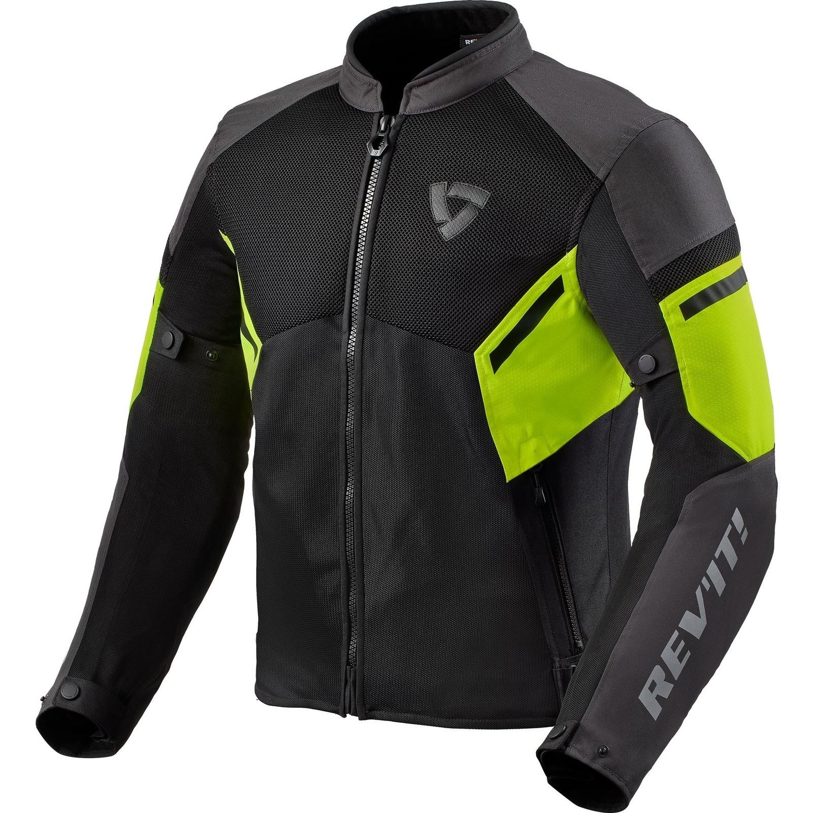 FJT307 - 1450-L - Rev It GT-R Air 3 Motorcycle Jacket L Black Neon Yellow