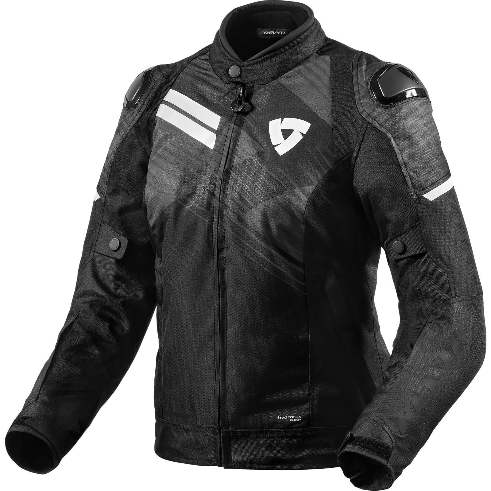 FJT314 - 1050-L34 - Rev It Apex H2O Ladies Motorcycle Jacket 34 Black Anthracite (UK 6)
