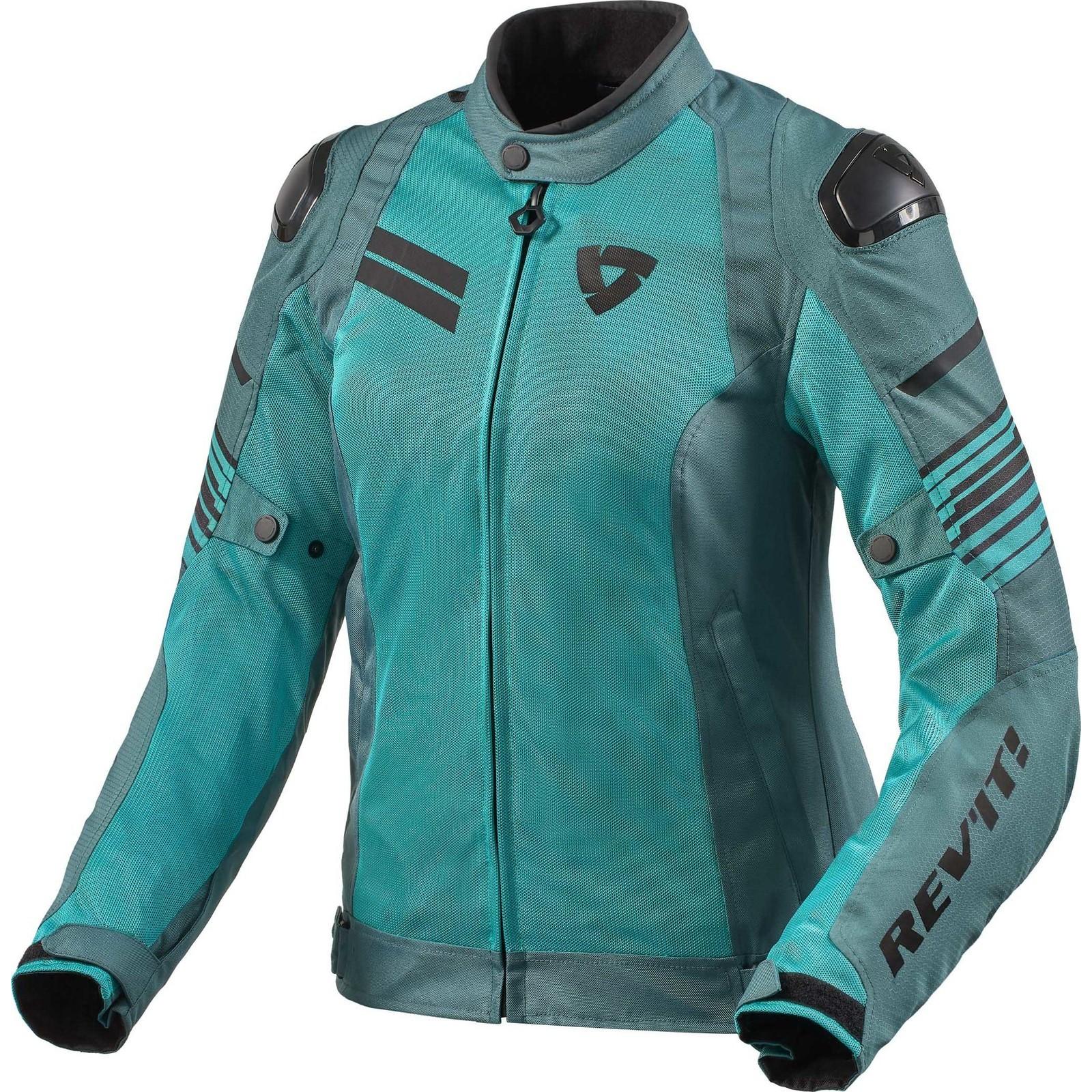 FJT309 - 8140-L42 - Rev It Apex Air H2O Ladies Motorcycle Jacket 42 Dark Green Light Green (UK 14)