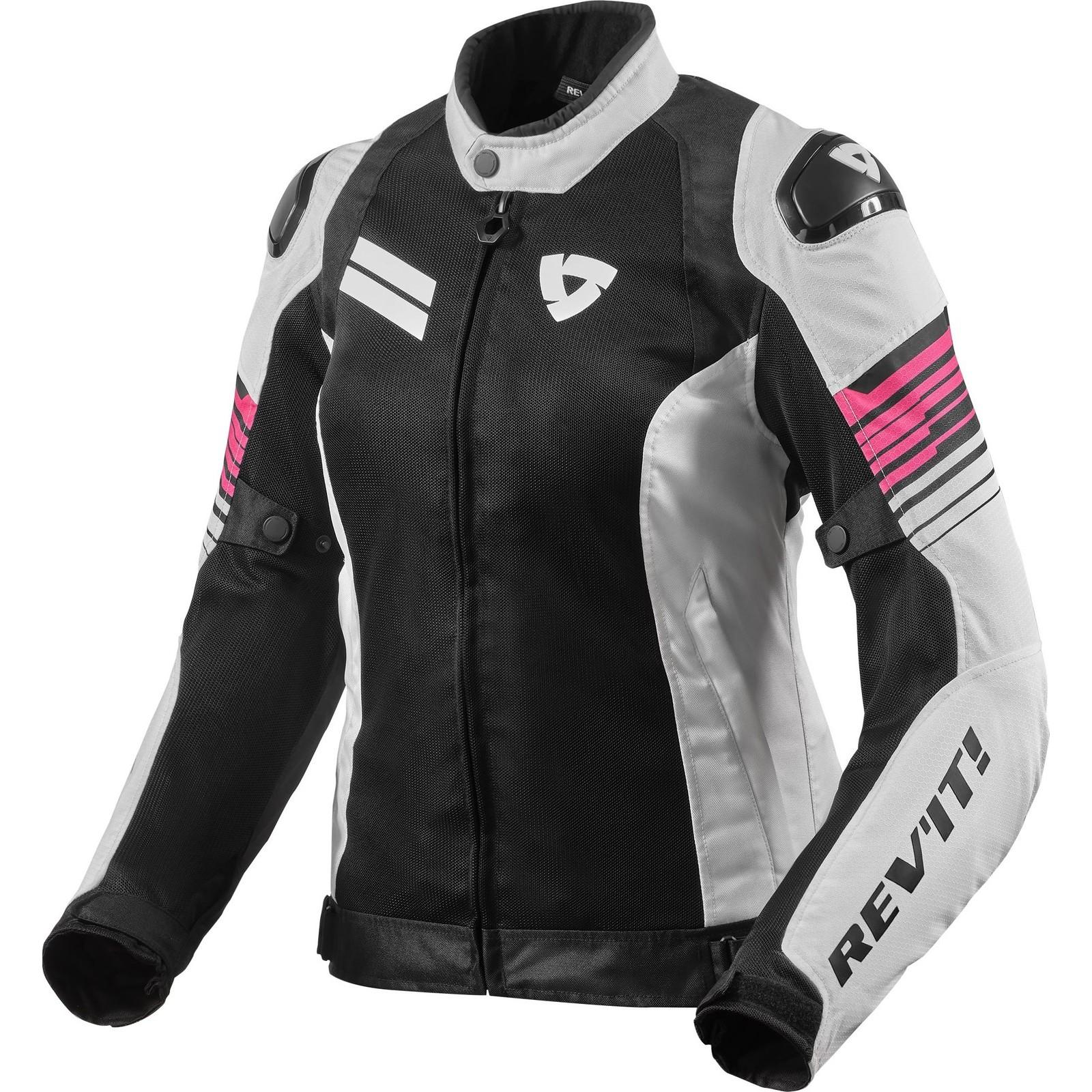 FJT309 - 3250-L42 - Rev It Apex Air H2O Ladies Motorcycle Jacket 42 White Pink (UK 14)