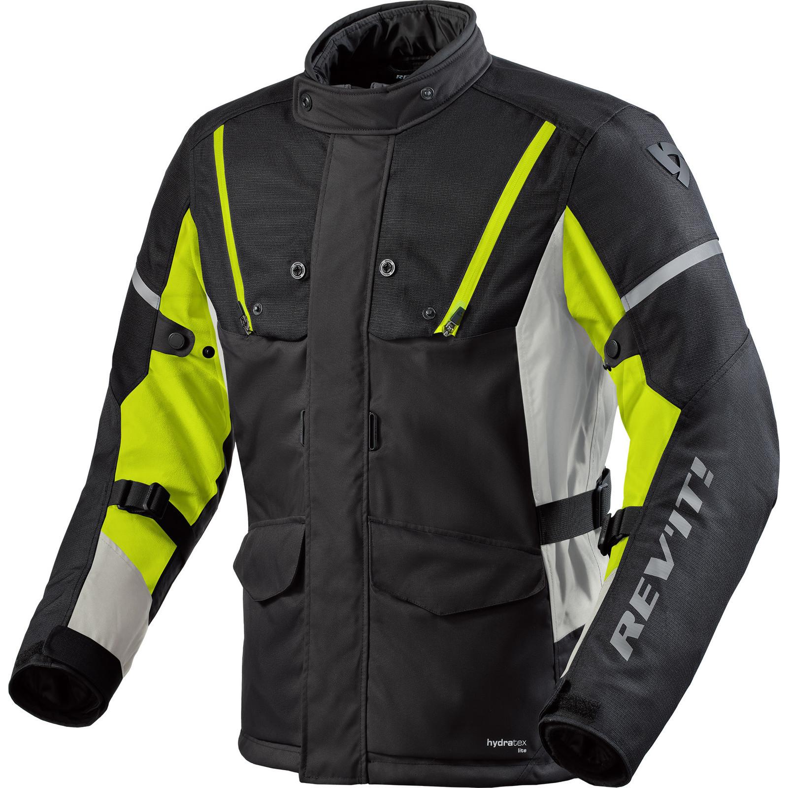 FJT322 - 1450-XXL - Rev It Horizon 3 H2O Motorcycle Jacket XXL Black Neon Yellow