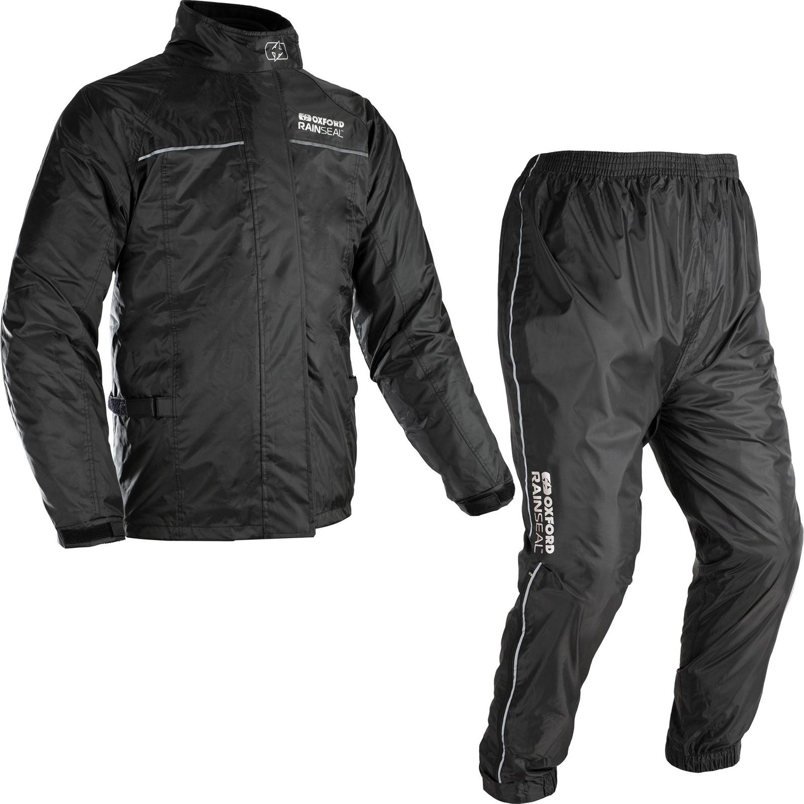 Oxford Rainseal Motorcycle Over Jacket & Pants Black Kit XXL/6XL