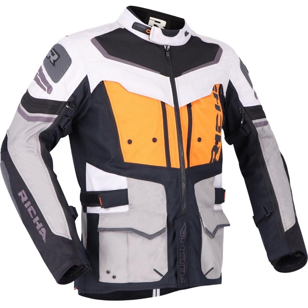 2INFIA500-4XL - Richa Infinity 2 Adventure Motorcycle Jacket 4XL Grey Orange