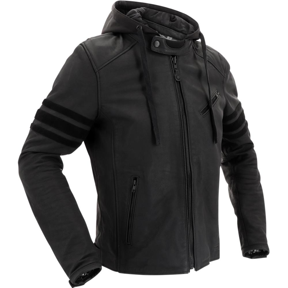1TLB100-54 - Richa Toulon Black Edition Leather Motorcycle Jacket 54 Black (UK 44)