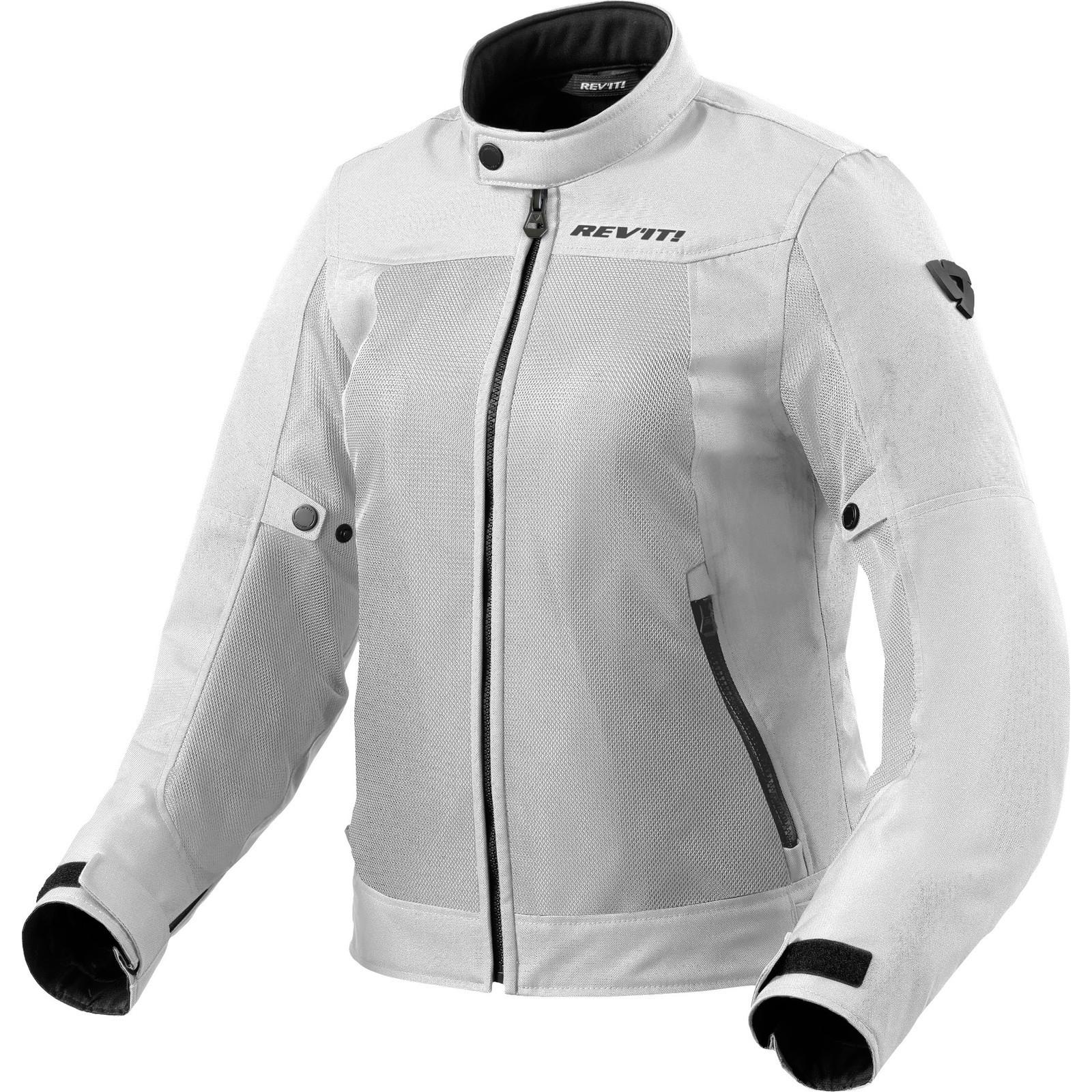 FJT331 - 0170-L34 - Rev It Eclipse 2 Ladies Motorcycle Jacket 34 Silver (UK 6)