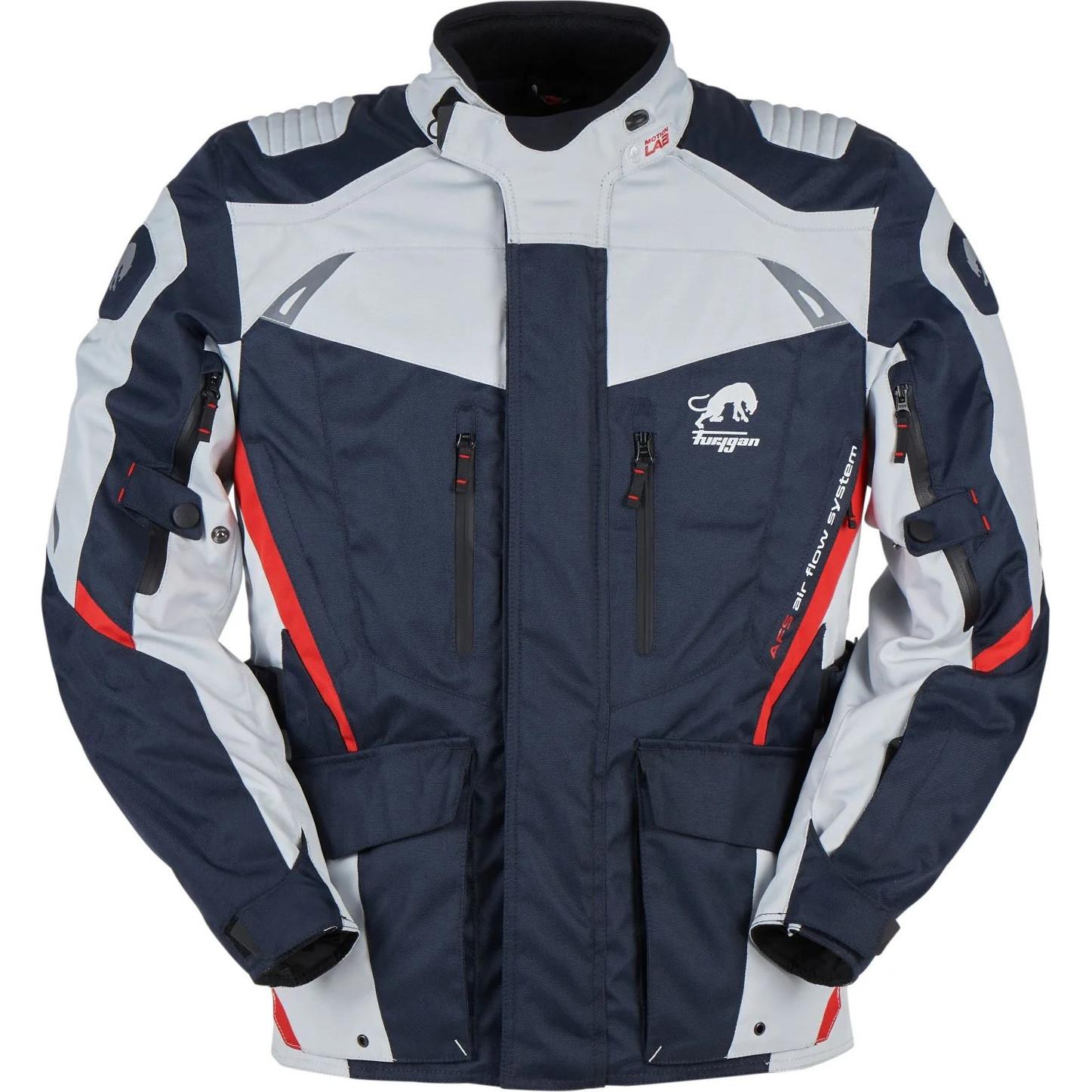 6364-557 4XL - Furygan Apalaches Motorcycle Jacket 4XL Blue Pearl Red