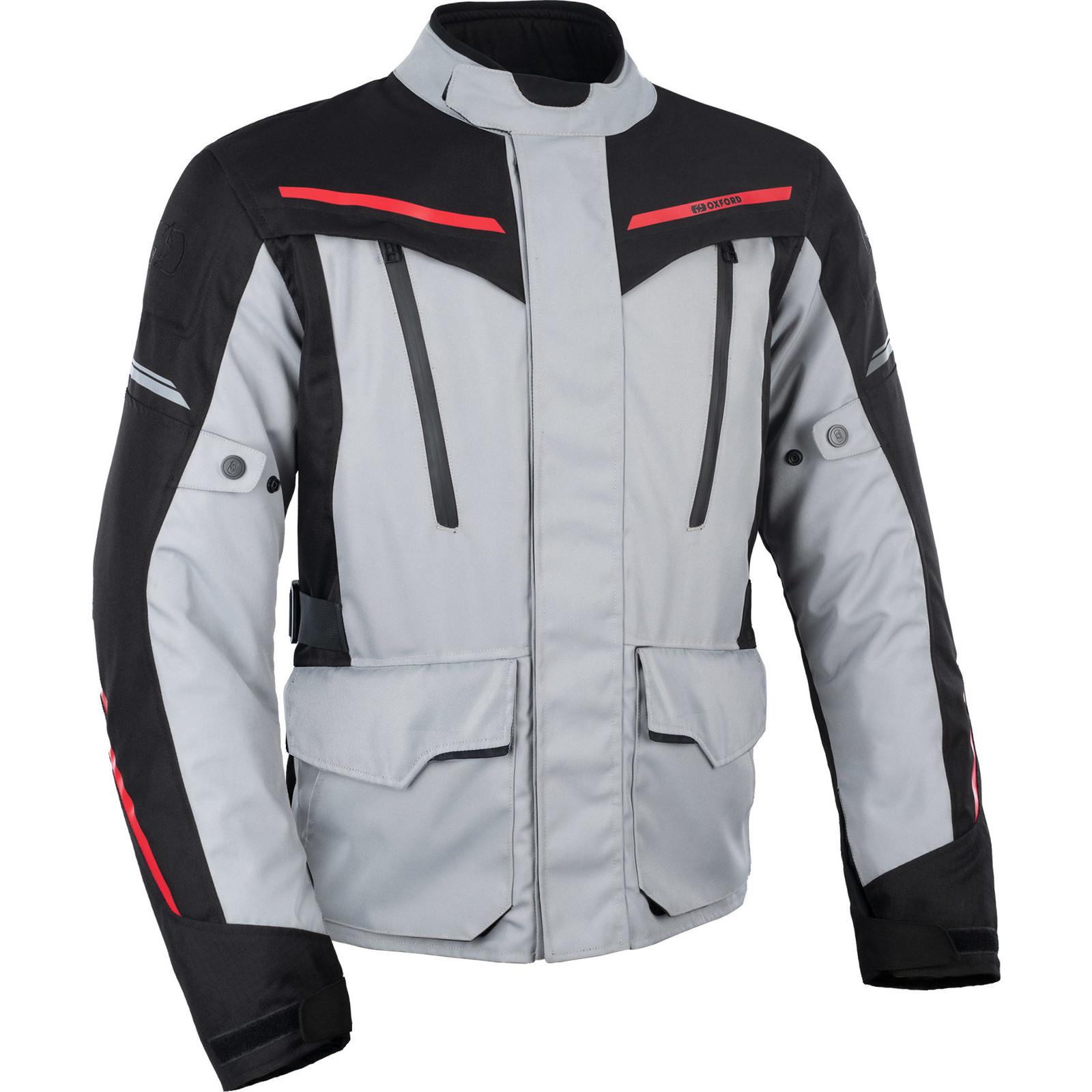 TM2221025XL - Oxford Metro 2.0 Motorcycle Jacket 5XL Grey Black Red