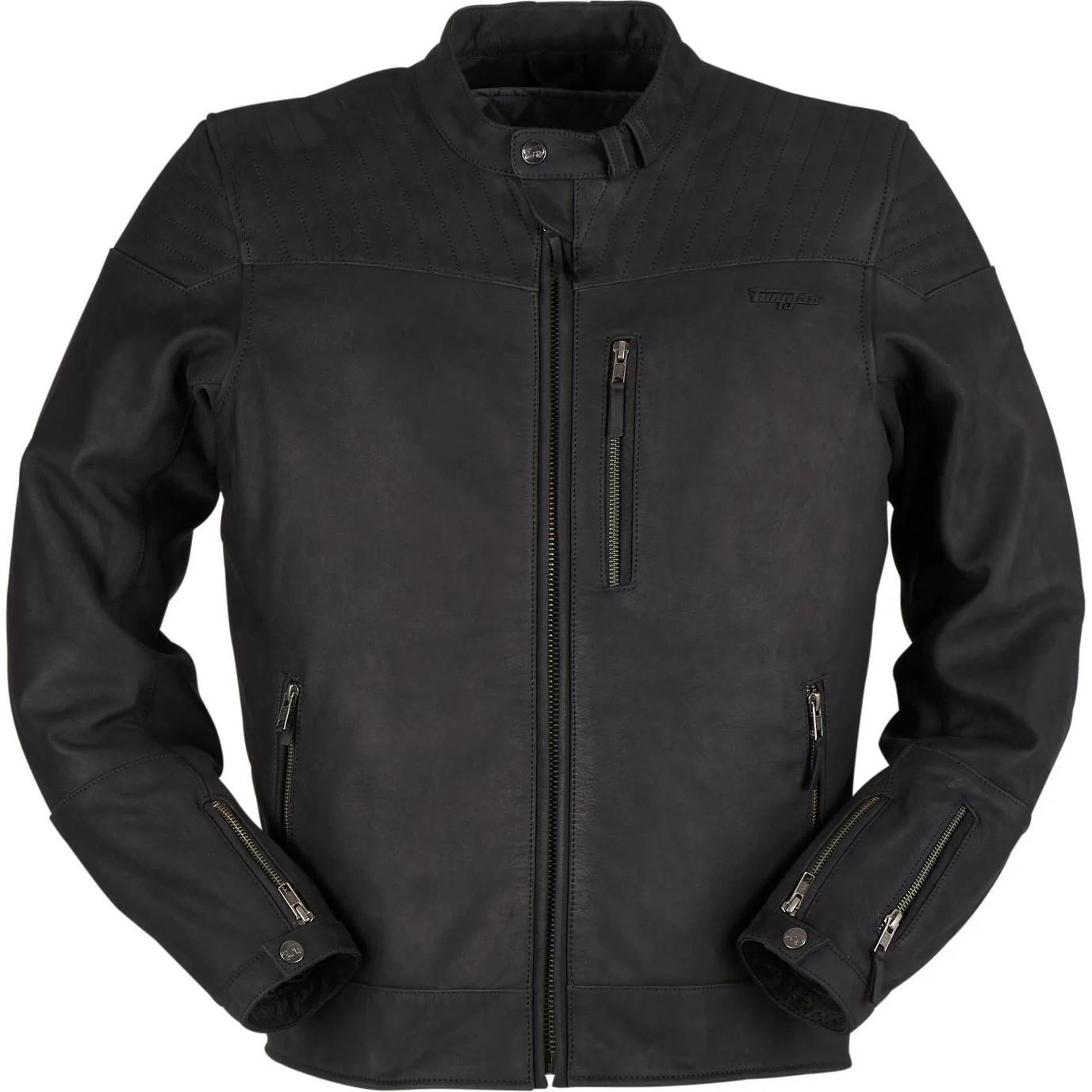 6025-1 XL - Furygan Clint Evo Leather Motorcycle Jacket XL Black
