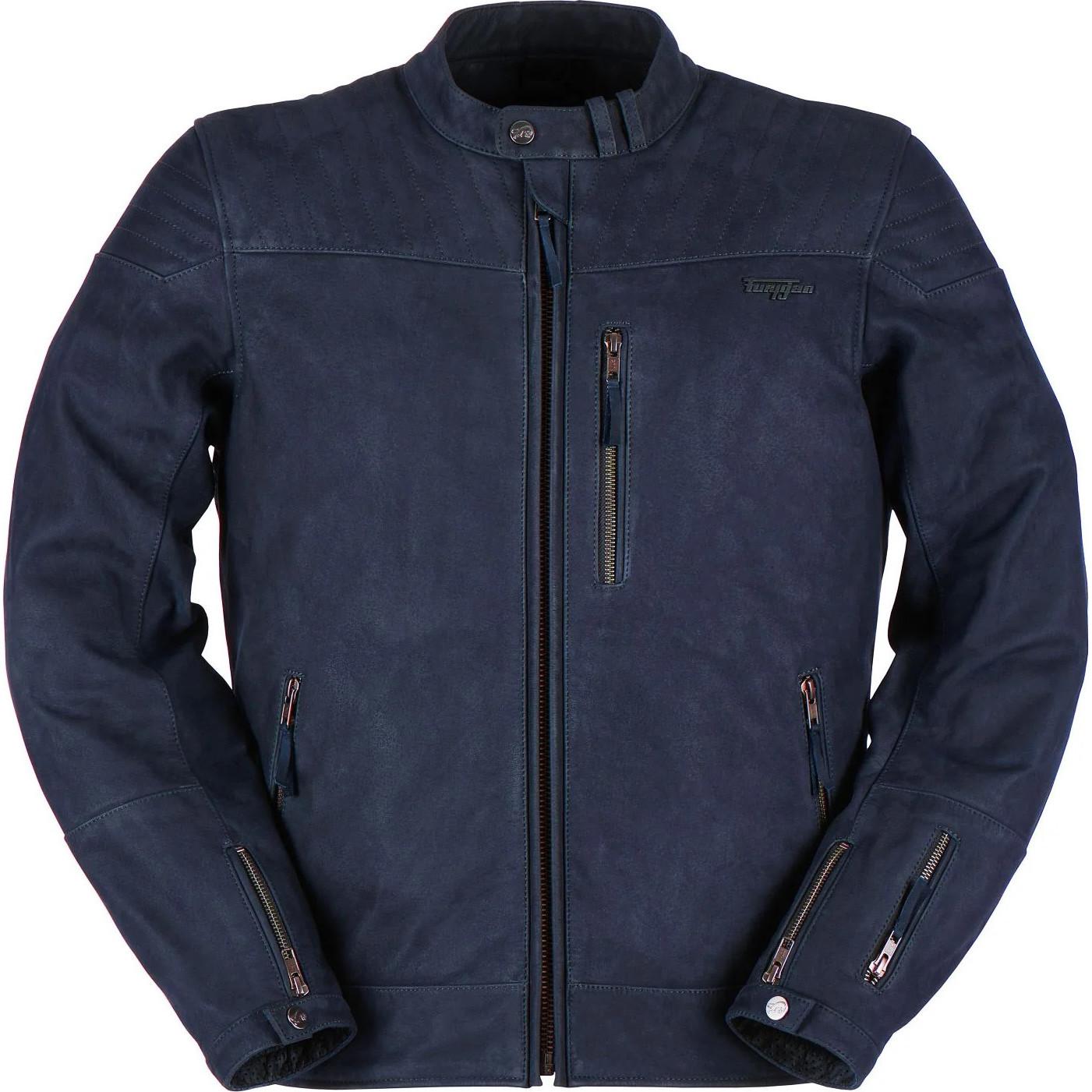 6025-5 S - Furygan Clint Evo Leather Motorcycle Jacket S Blue