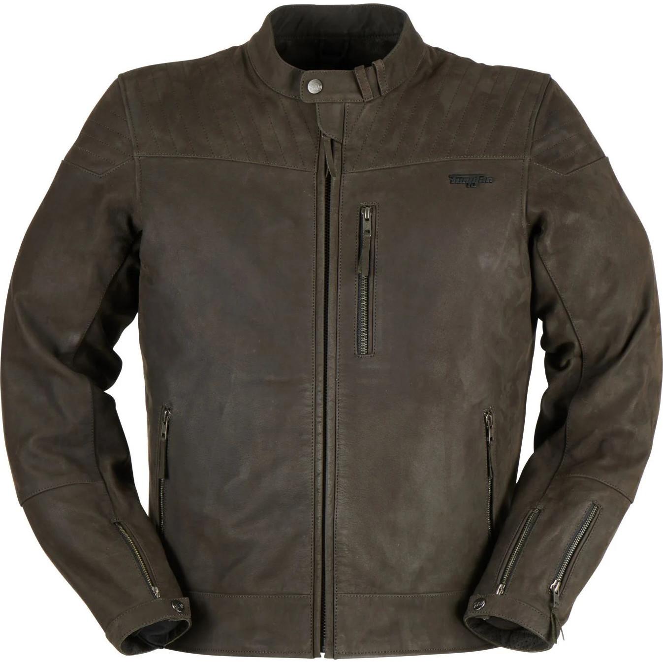 6025-8 M - Furygan Clint Evo Leather Motorcycle Jacket M Brown