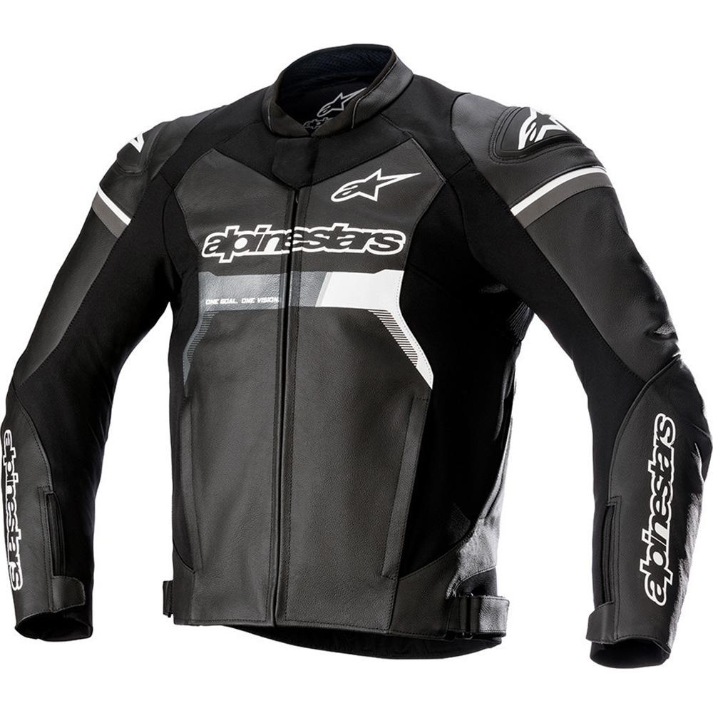 3100822 10 58 - Alpinestars GP Force Leather Motorcycle Jacket 58 Black (UK 48)