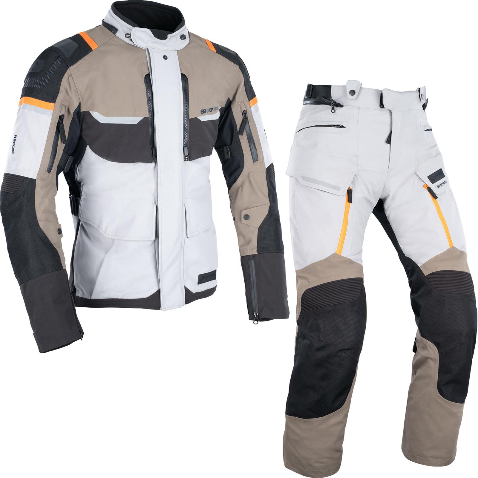 Oxford Stormland Dry2Dry Motorcycle Jacket & Trousers Desert Black Orange Kit 5XL/M Standard