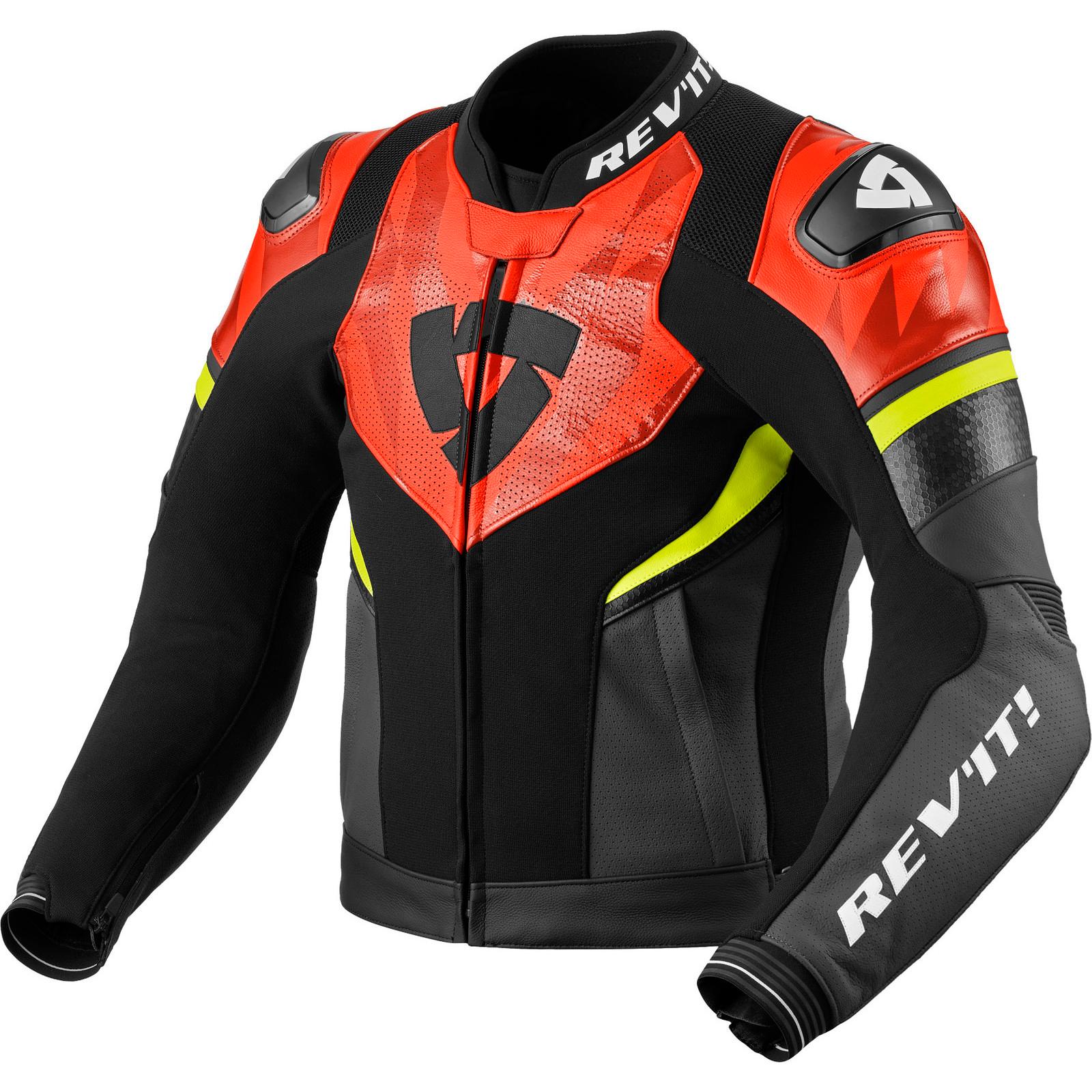 FJL137 - 1270-M52 - Rev It Hyperspeed 2 Air Motorcycle Jacket 52 Black Neon Red (UK 42)