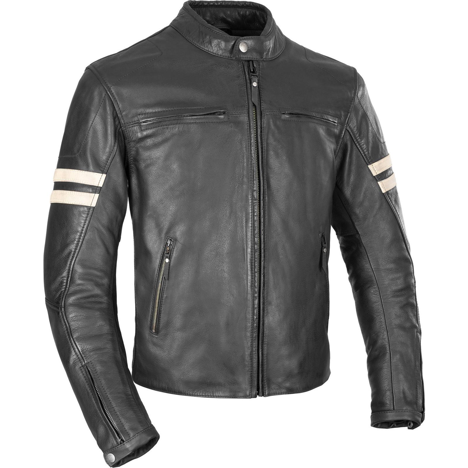 LM234101XL - Oxford Holton Leather Motorcycle Jacket XL Black
