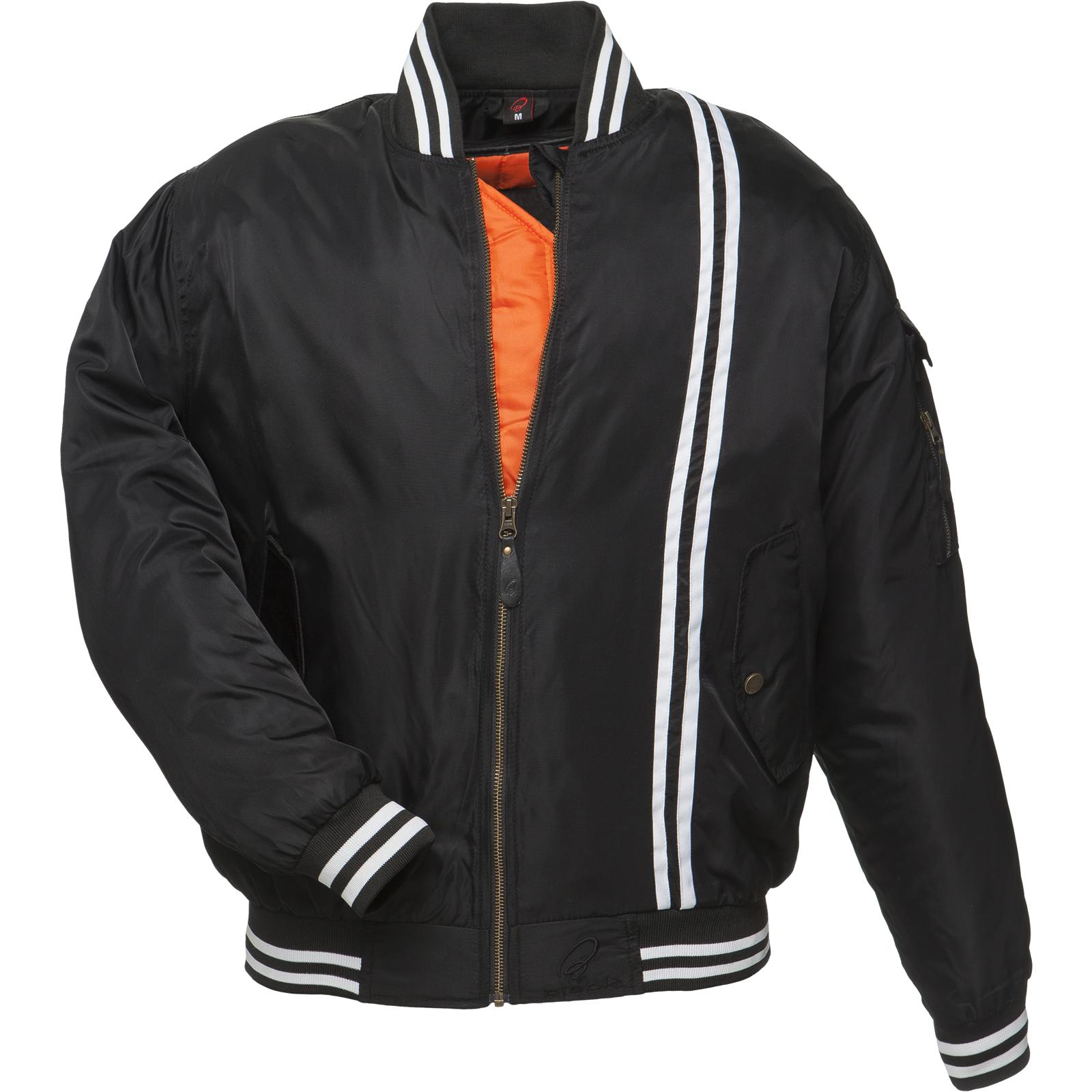 Black Retro Motorcycle Jacket 4XL Black