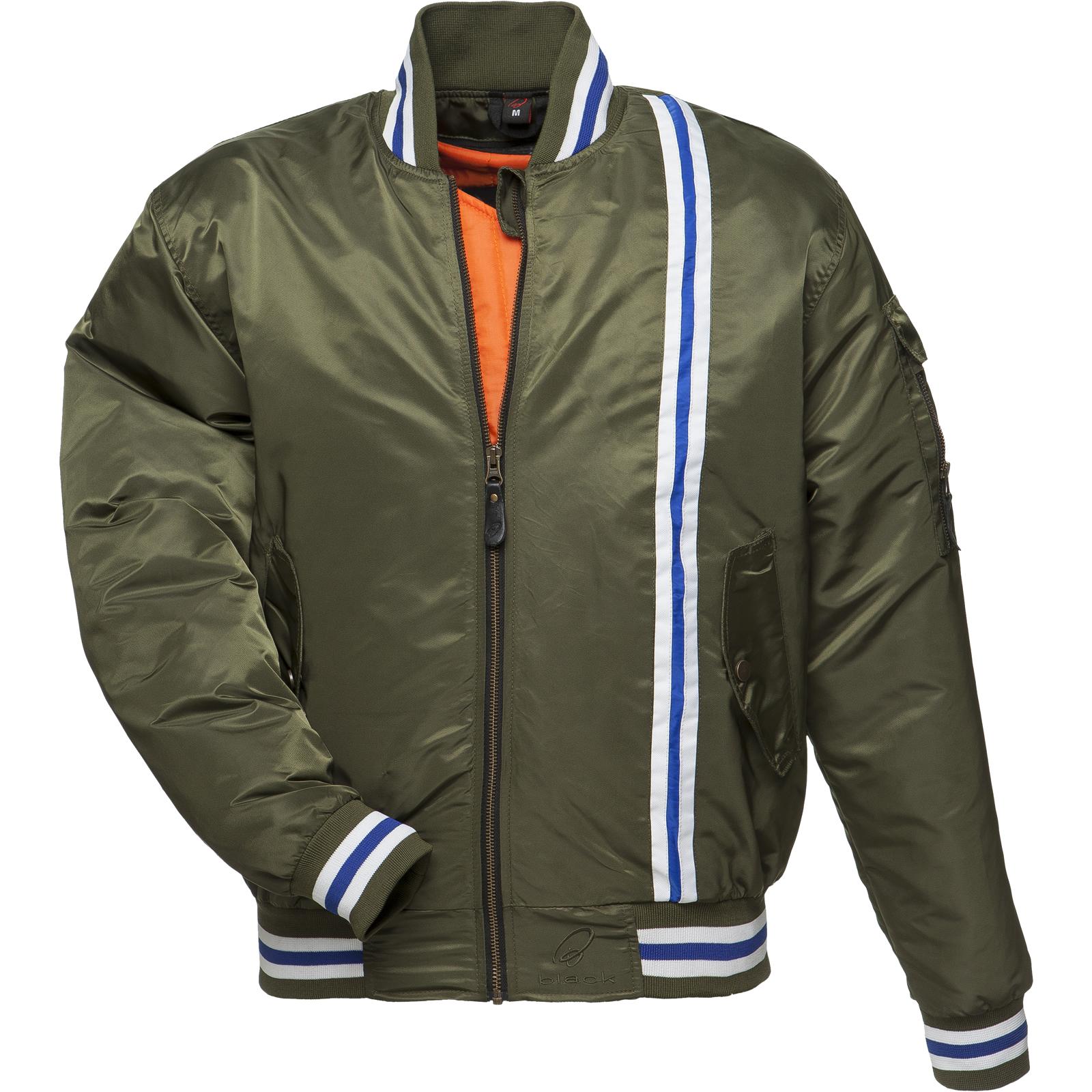 Black Retro Motorcycle Jacket 4XL Green