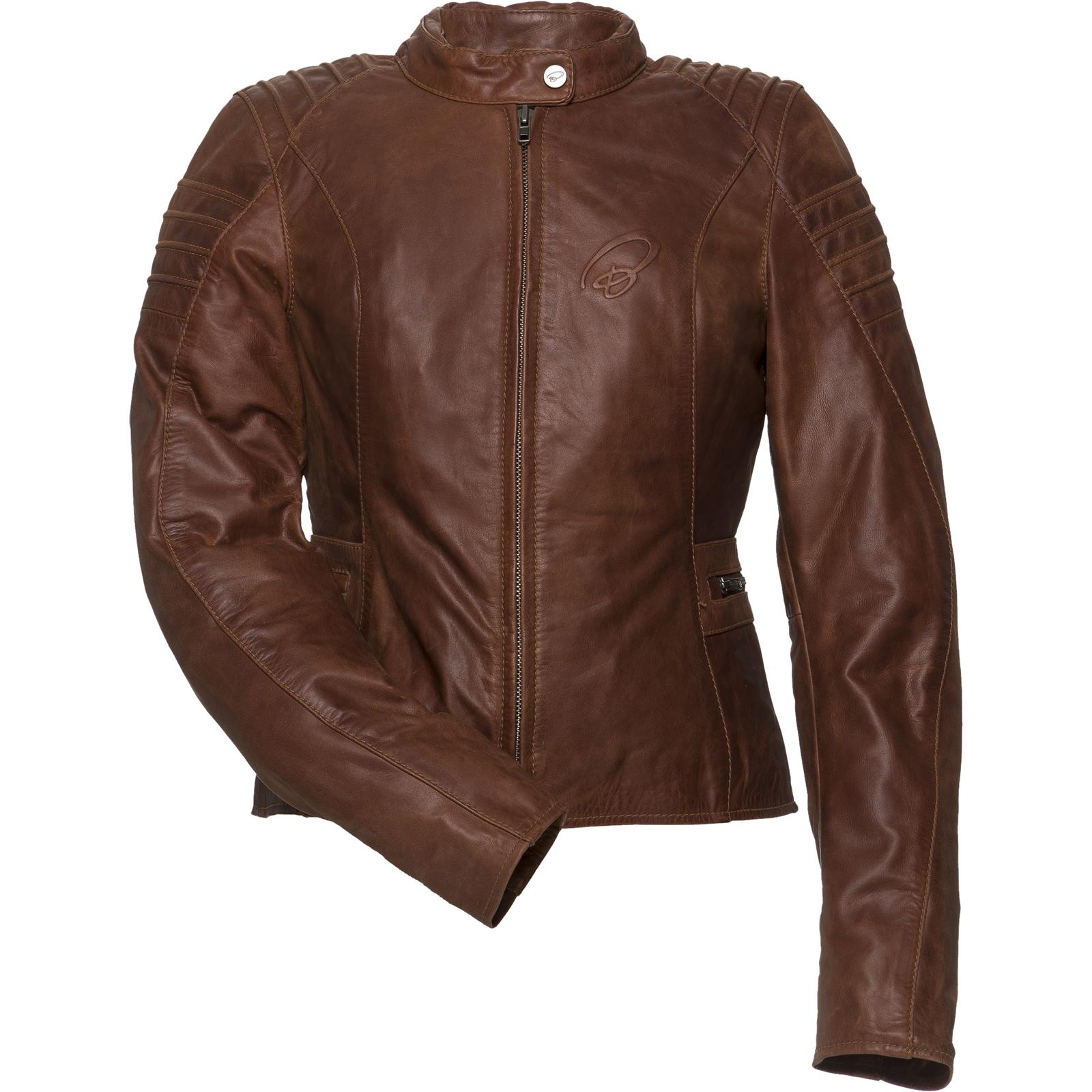 Black Artemis Ladies Leather Motorcycle Jacket 16 Tan