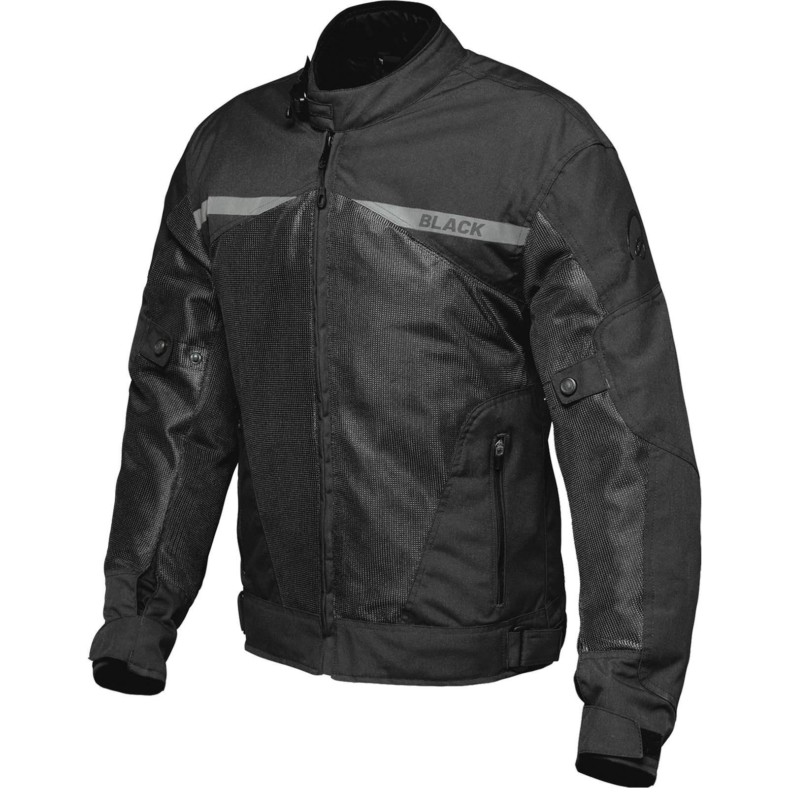 Black Openwork Air Motorcycle Jacket S Black