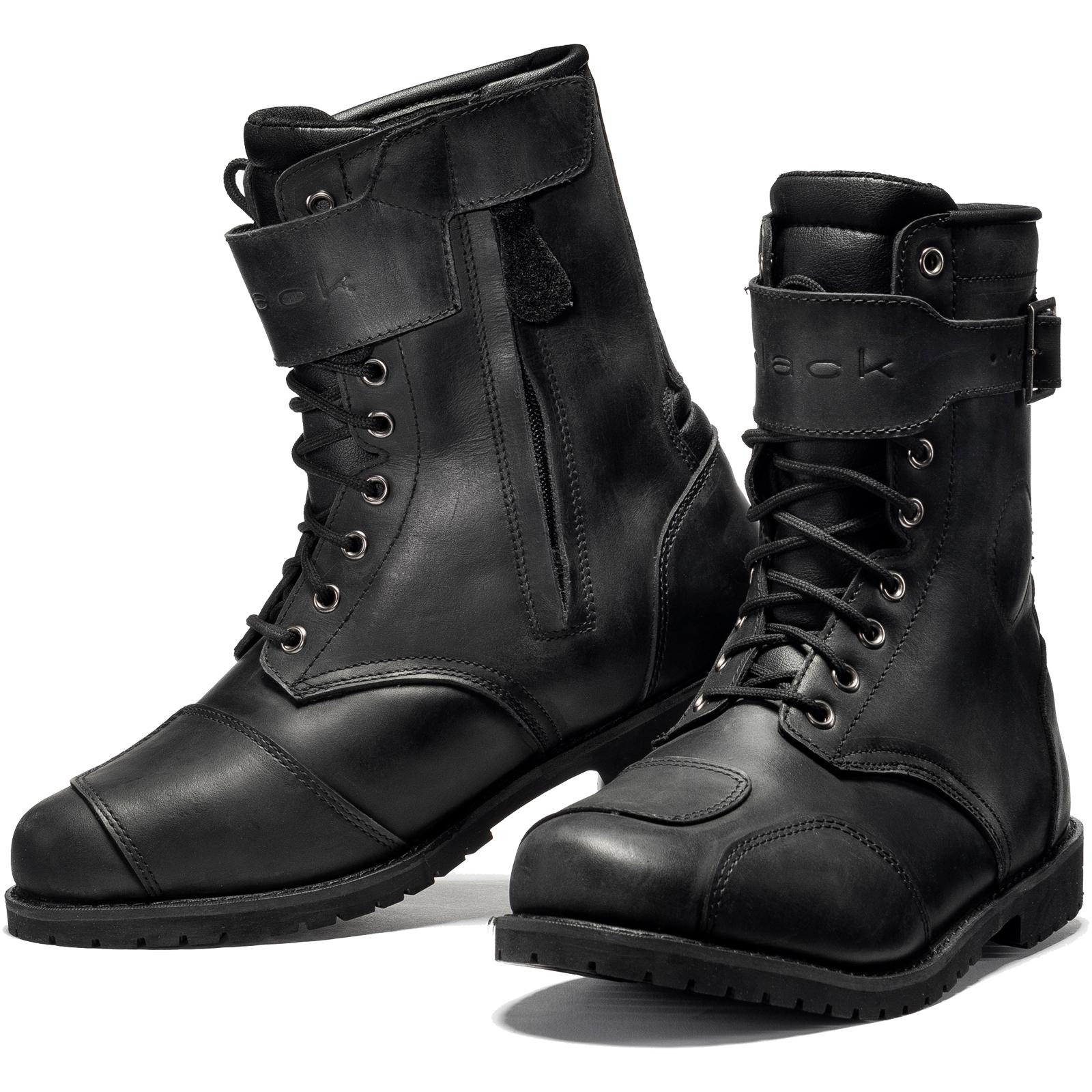 Black Heritage WP Ankle Motorcycle Boots 44 Black (UK 10)