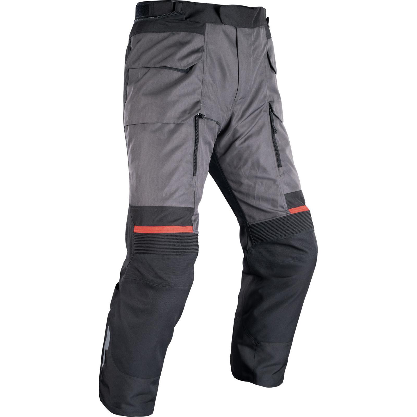 TM226401L4XL - Oxford Rockland Motorcycle Trousers 4XL Charcoal Black Red Long