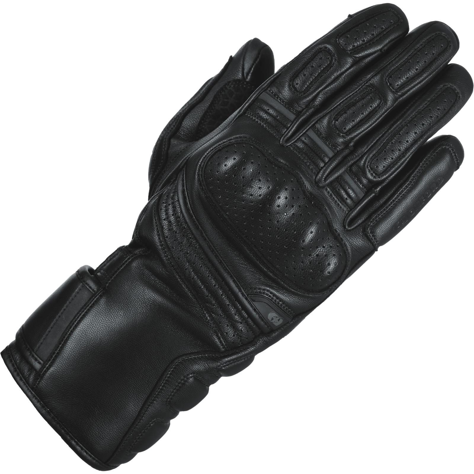 GM1972012XL - Oxford Hamilton Leather Motorcycle Gloves XXL Tech Black