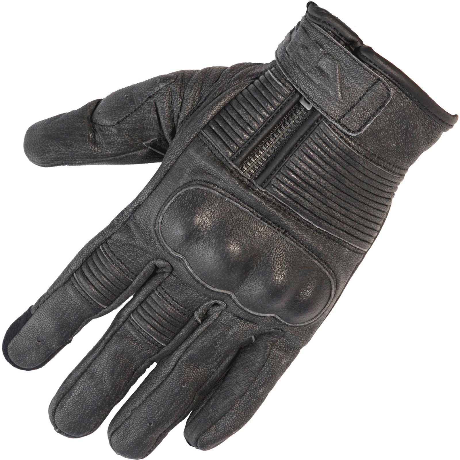 Richa Shadow Leather Motorcycle Gloves S Grey