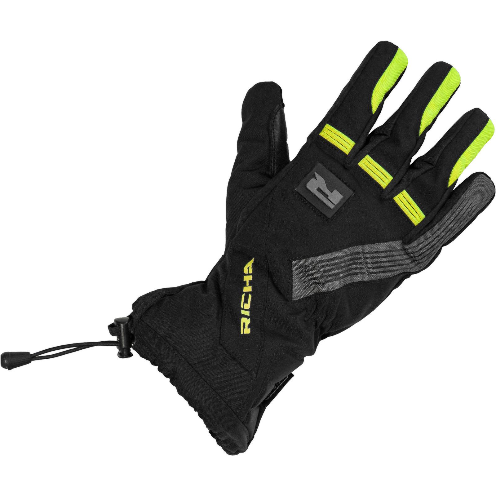 Richa Tundra Evo Motorcycle Gloves M Black Fluo