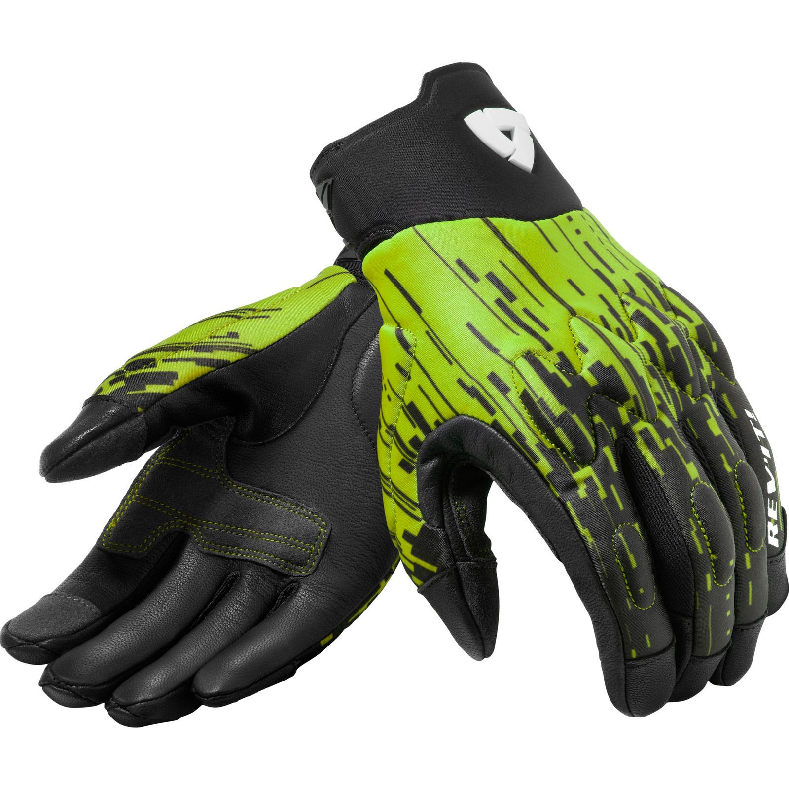 FGS167 - 1450-S - Rev It Spectrum Motorcycle Gloves S Black Neon Yellow