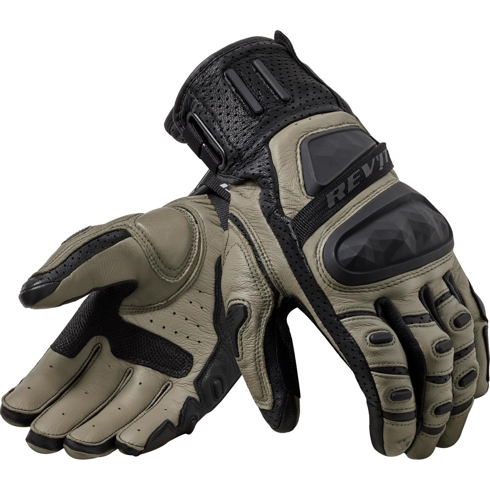 FGS186 - 1760-L - Rev It Cayenne 2 Leather Motorcycle Gloves L Black Sand