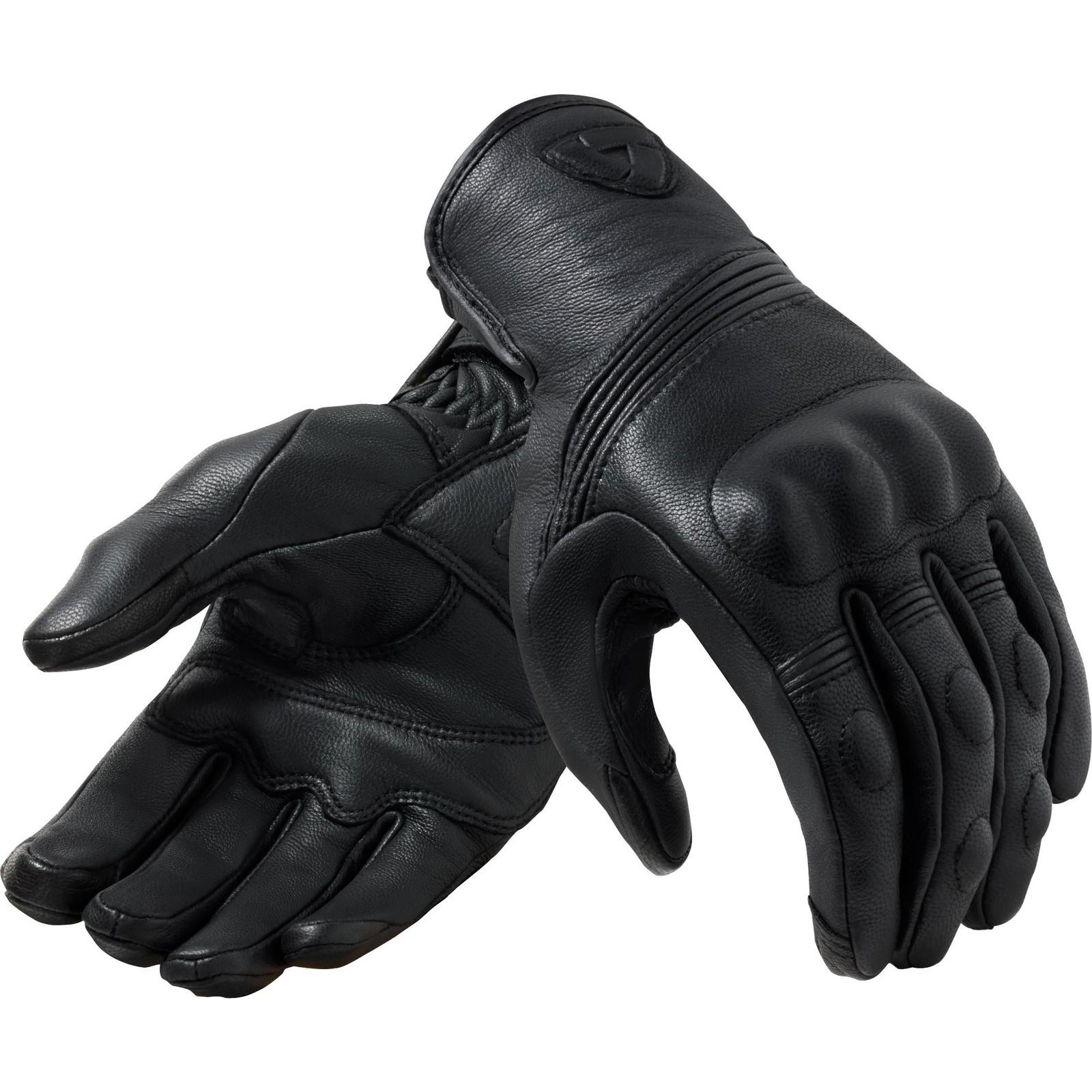 FGS170 - 0010-XS - Rev It Hawk Ladies Leather Motorcycle Gloves XS Black