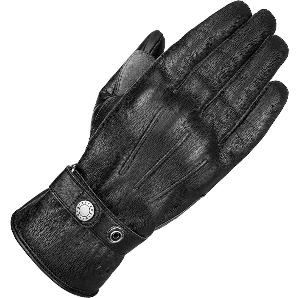 GM215101M - Oxford Holton 2.0 Leather Motorcycle Gloves M Black