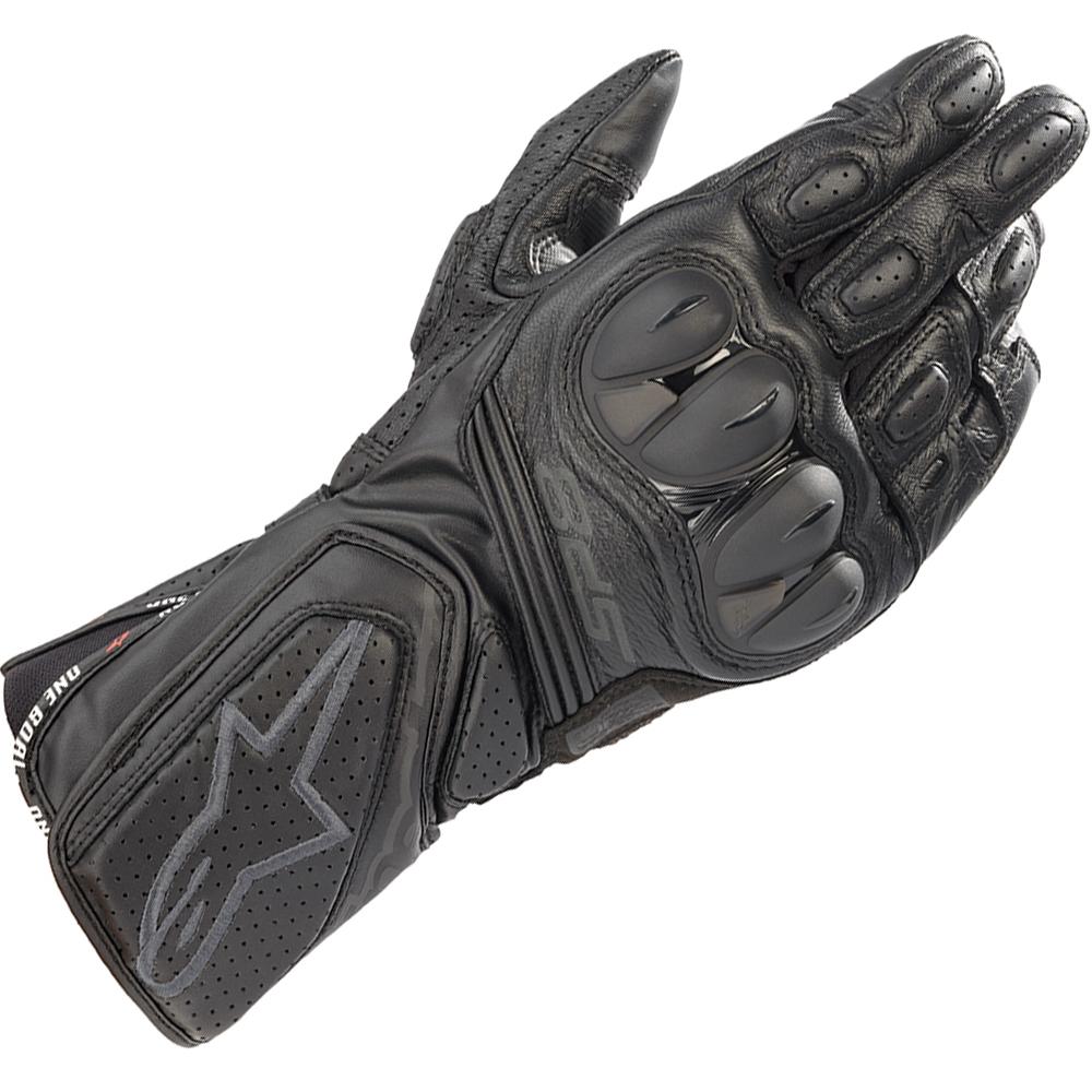 3558621 10 S - Alpinestars SP-8 V3 Air Leather Motorcycle Gloves S Black