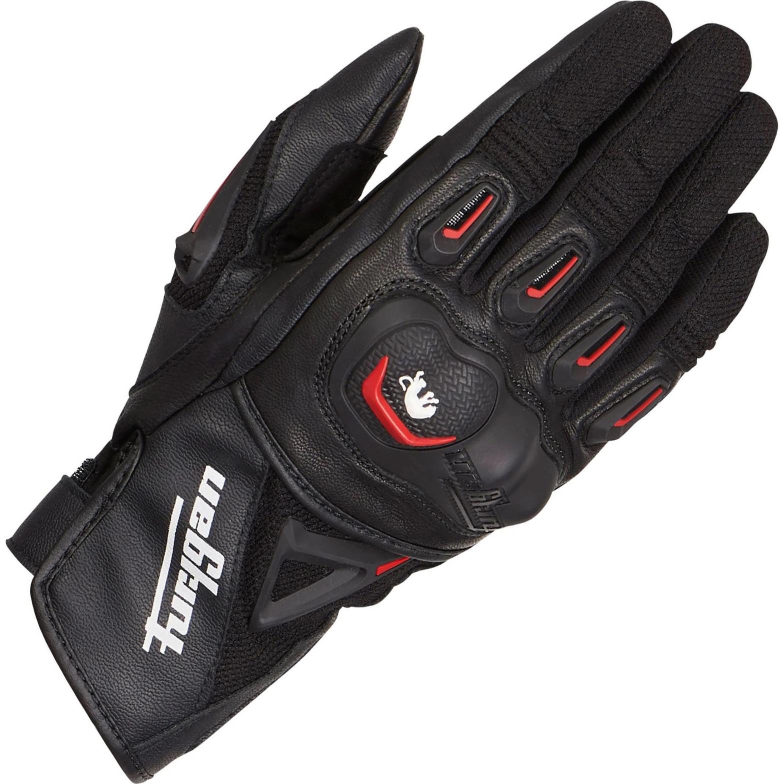 4494-108 M - Furygan Volt Leather Motorcycle Gloves M Black Red