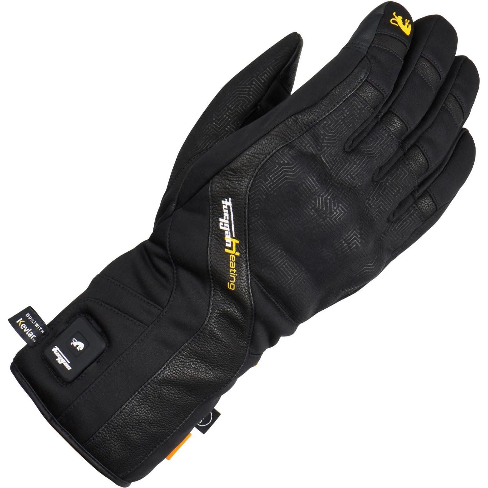 4550-1 2XL - Furygan Heat X Kevlar Motorcycle Gloves XXL Black