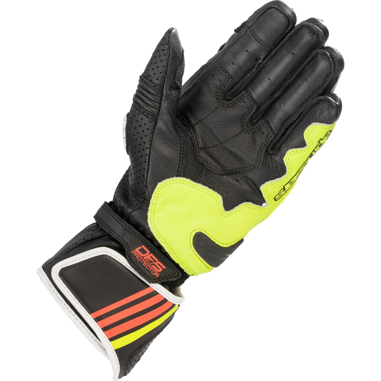 3556520 9135 M - Alpinestars GP Plus R V2 Leather Motorcycle Gloves M Metal Grey Black Yellow Red Fluo