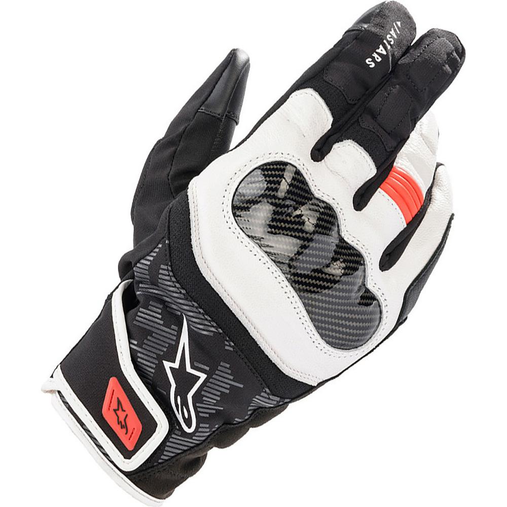 3527421 1231 S - Alpinestars SMX Z DryStar Motorcycle Gloves S Black White Red Fluo
