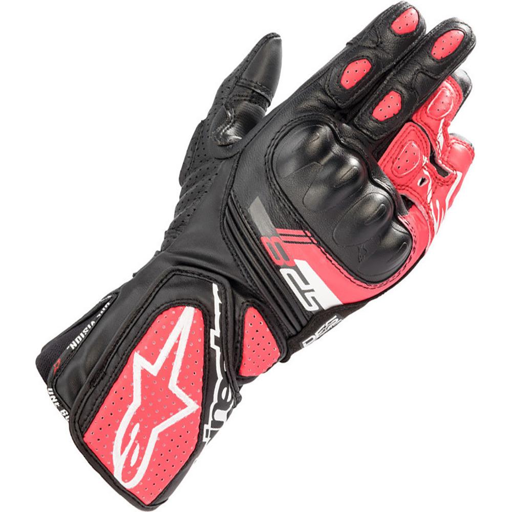 3518321 1832 XL - Alpinestars Stella SP-8 V3 Ladies Leather Motorcycle Gloves XL Diva Pink
