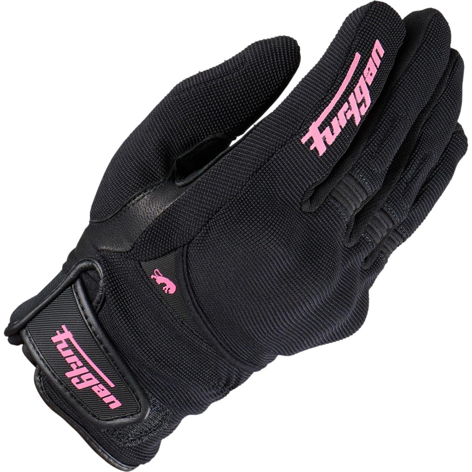 4532-150 L - Furygan Jet All Season D3O Ladies Motorcycle Gloves L Black Pink
