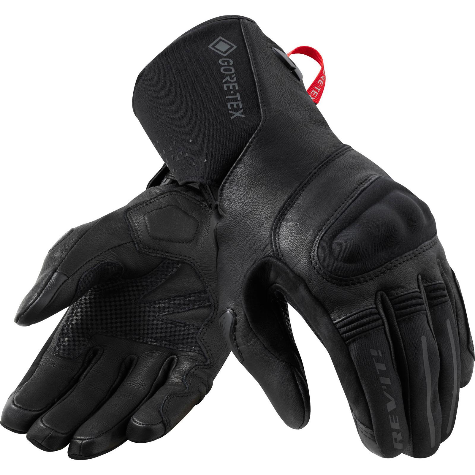 FGS198 - 0010-4XL - Rev It Lacus Gore-Tex Leather Motorcycle Gloves 4XL Black