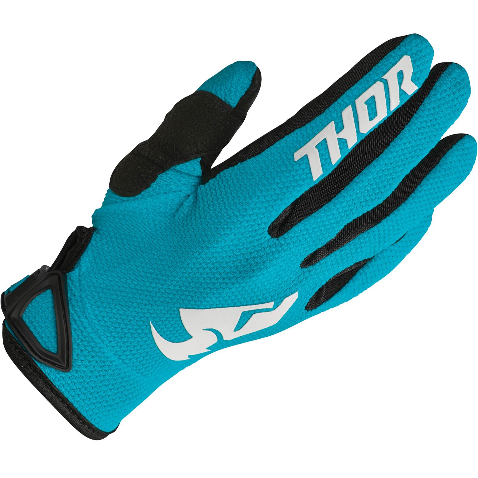 3331-0249 - Thor Sector 2023 Ladies Motocross Gloves XL Aqua Vintage White