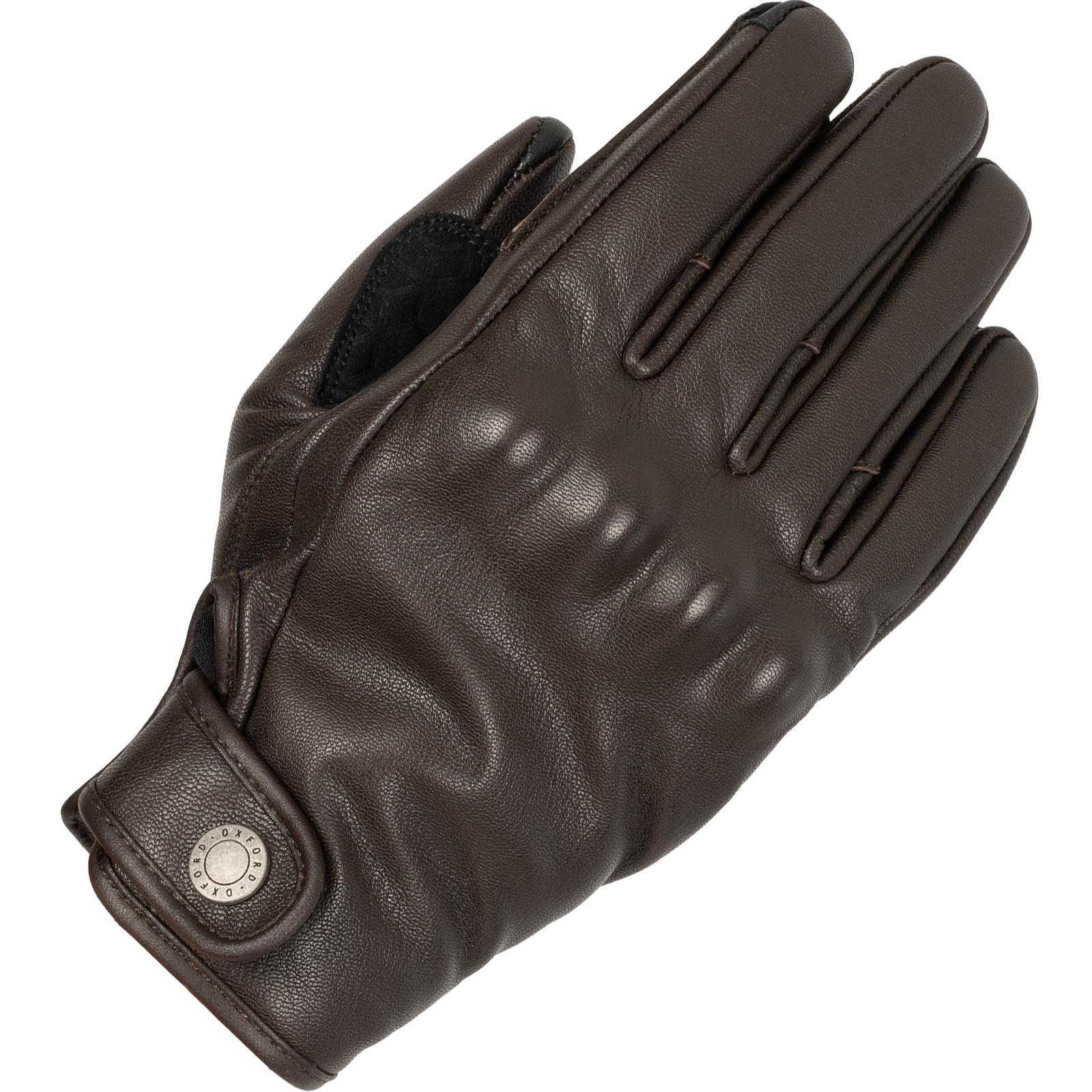 GW224902XS - Oxford Henlow Ladies Leather Motorcycle Gloves XS Brown